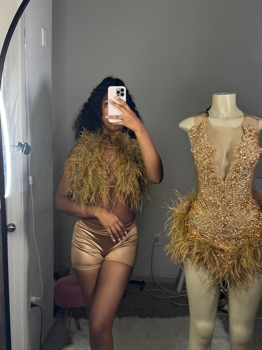 Fur short set