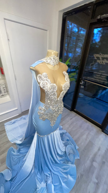 Azurè Prom Dress / with gloves – 316COUTURE Azurè Prom Dress / with gloves – 316COUTURE
